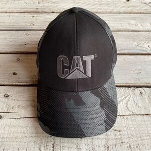 CAT Caterpillar Mining Black and Gray Camo Adjustable Cap